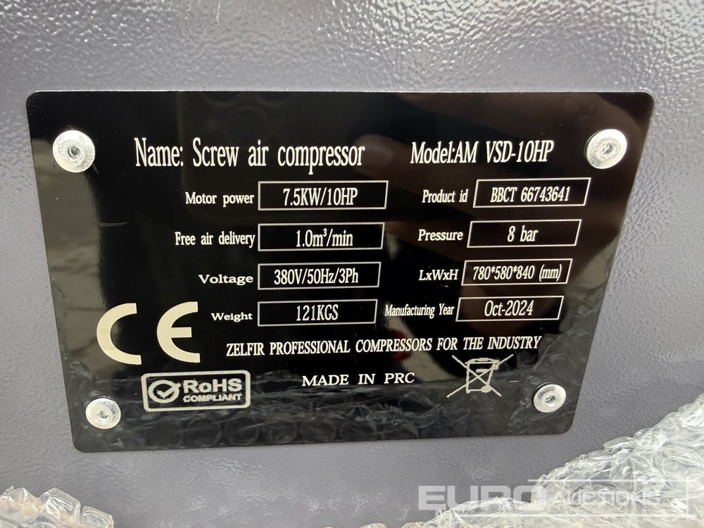 Luftkompressor Unused 2024 Zelfir VSD-10HP: das Bild 11