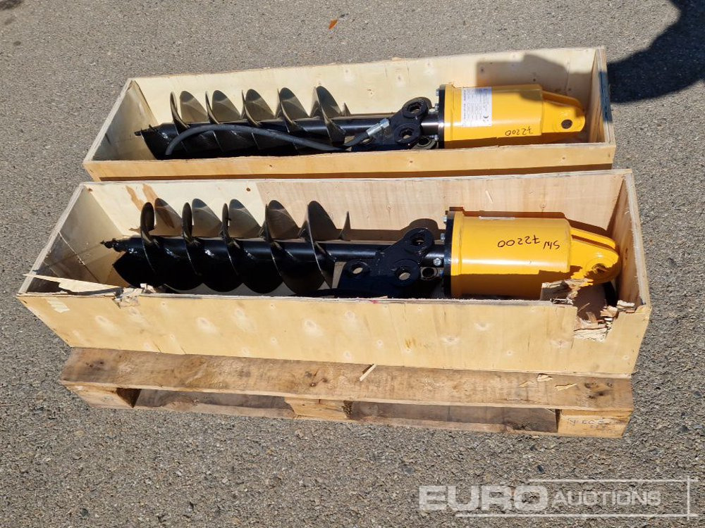 Unused KV200 Auger to suit Mini Excavator (2 of) / Ahoyador (2 of) - Erdbohrer für Minibagger: das Bild 2 Unused KV200 Auger to suit Mini Excavator (2 of) / Ahoyador (2 of) - Erdbohrer für Minibagger: das Bild 2