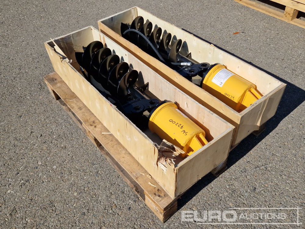 Unused KV200 Auger to suit Mini Excavator (2 of) / Ahoyador (2 of) - Erdbohrer für Minibagger: das Bild 3 Unused KV200 Auger to suit Mini Excavator (2 of) / Ahoyador (2 of) - Erdbohrer für Minibagger: das Bild 3