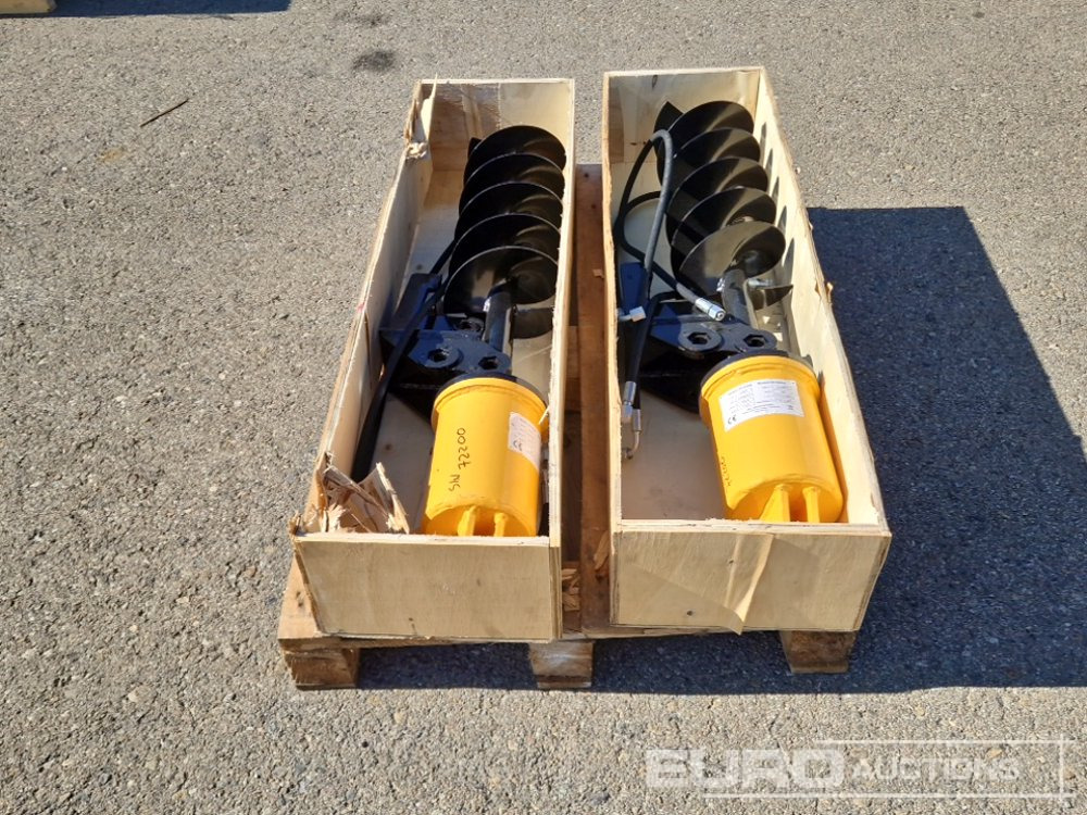 Unused KV200 Auger to suit Mini Excavator (2 of) / Ahoyador (2 of) - Erdbohrer für Minibagger: das Bild 4 Unused KV200 Auger to suit Mini Excavator (2 of) / Ahoyador (2 of) - Erdbohrer für Minibagger: das Bild 4
