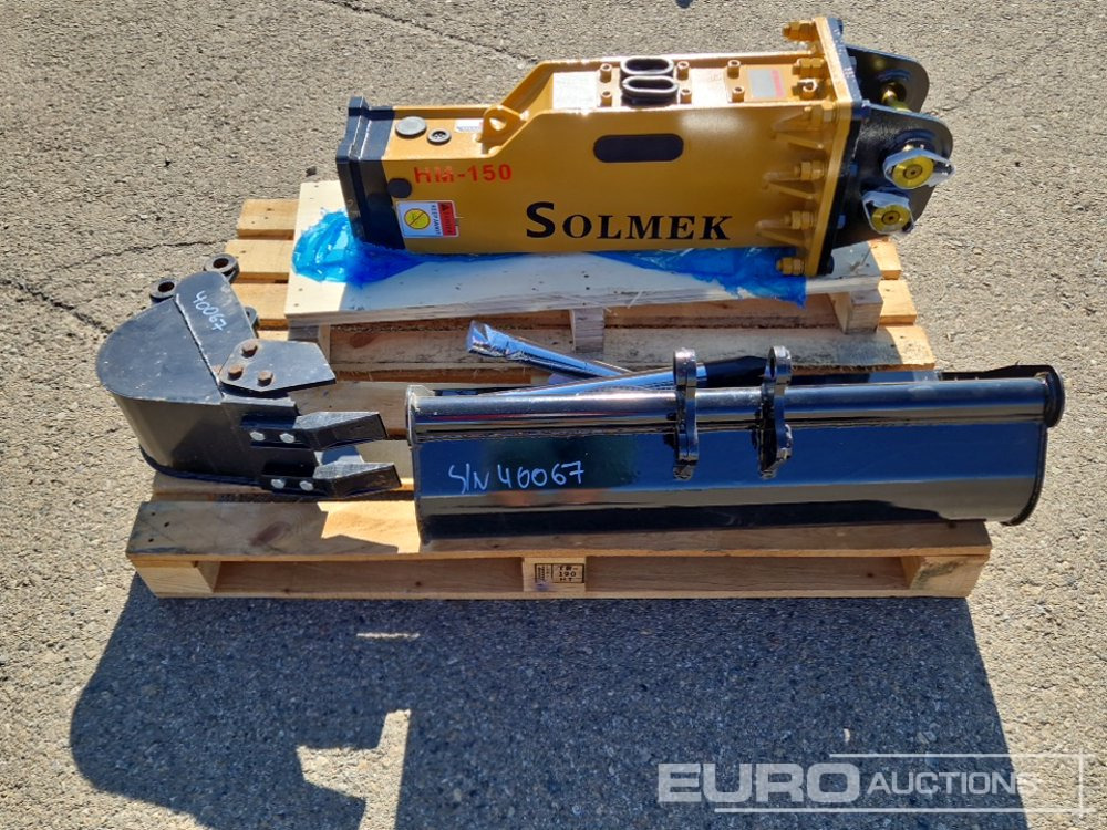 Schaufel, Zustand - NEU Unused Set of 30" Ditching, 8" Digging Bucket, Hydraulic Breaker to suit JPC Excavator / Conjunto Cazos de 800mm y 200mm y Martillo Solmek HM-150para Excavadora JPC: das Bild 6