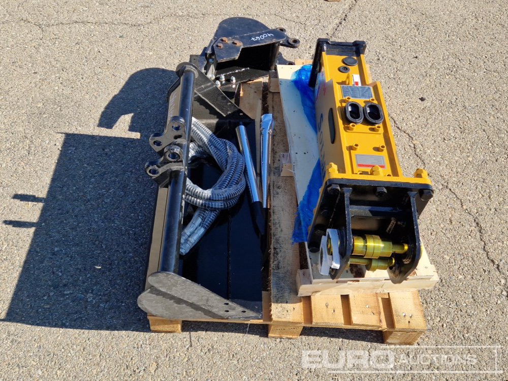 Schaufel, Zustand - NEU Unused Set of 30" Ditching, 8" Digging Bucket, Hydraulic Breaker to suit JPC Excavator / Conjunto Cazos de 800mm y 200mm y Martillo Solmek HM-150para Excavadora JPC: das Bild 8