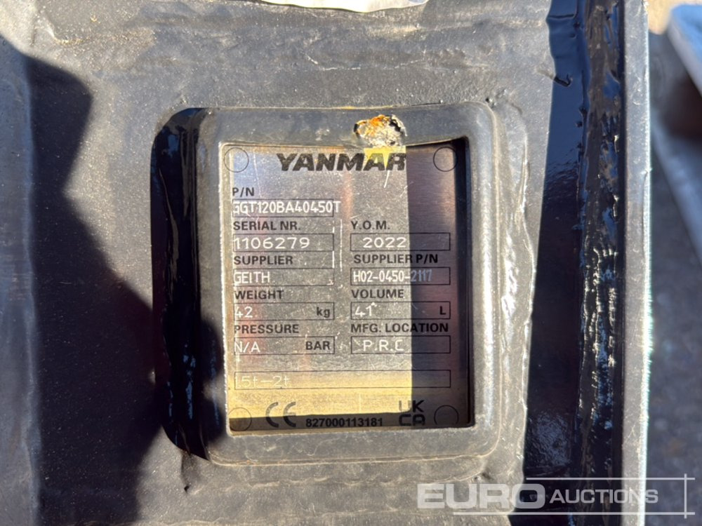 Yanmar Digging Bucket GGT120BA40450T to suit 1.5-2 Ton Excavator (S/Ns 1106279, 1106284, 1106290) (3 of) - Schaufel: das Bild 5 Yanmar Digging Bucket GGT120BA40450T to suit 1.5-2 Ton Excavator (S/Ns 1106279, 1106284, 1106290) (3 of) - Schaufel: das Bild 5