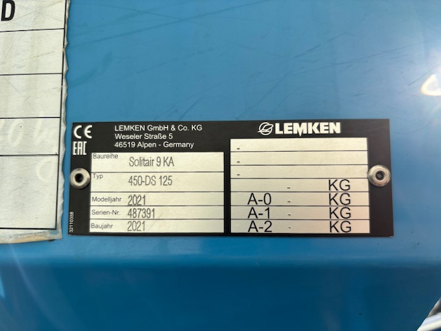 Lemken Solitair 9 KA / 450-DS 125 - Sämaschine: das Bild 3 Lemken Solitair 9 KA / 450-DS 125 - Sämaschine: das Bild 3