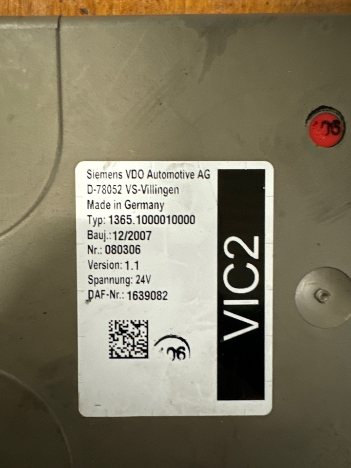 DAF VIC2 1639082 - Elektrische Ausrüstung für LKW: das Bild 2 DAF VIC2 1639082 - Elektrische Ausrüstung für LKW: das Bild 2