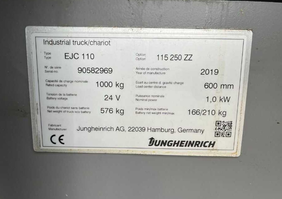 Jungheinrich EJC110 - Hochhubwagen: das Bild 4 Jungheinrich EJC110 - Hochhubwagen: das Bild 4