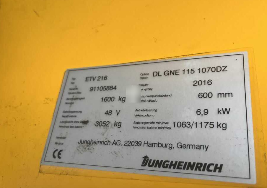 Jungheinrich ETV216 - Schubmaststapler: das Bild 4 Jungheinrich ETV216 - Schubmaststapler: das Bild 4