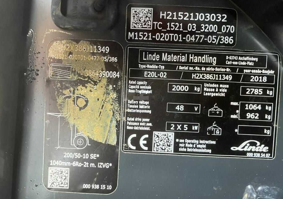 Linde E20L-02 - Elektrostapler: das Bild 4 Linde E20L-02 - Elektrostapler: das Bild 4
