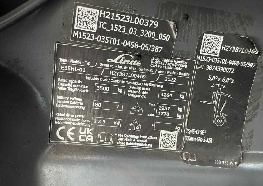 Linde E35HL-01 - Elektrostapler: das Bild 4 Linde E35HL-01 - Elektrostapler: das Bild 4