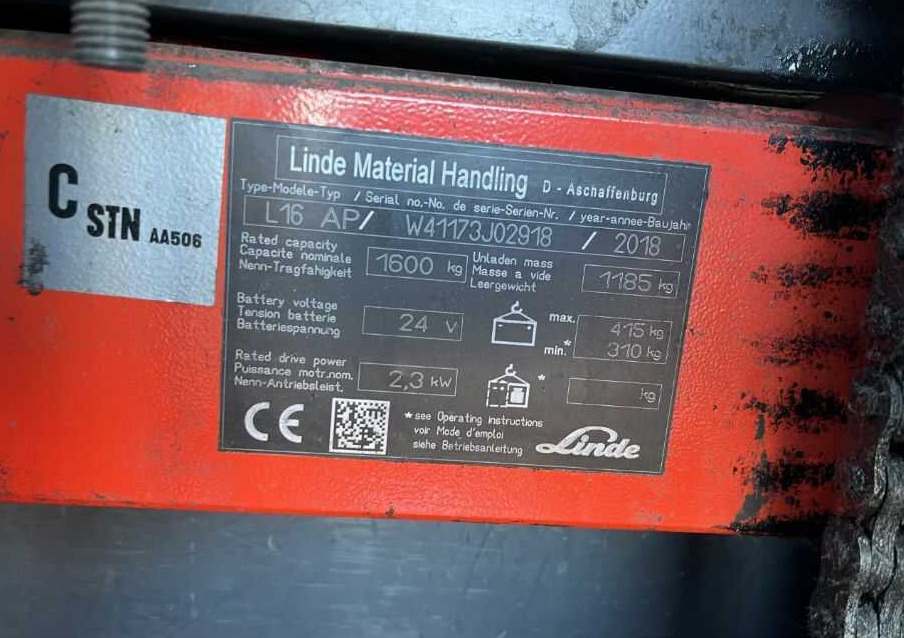 Linde L16APi - Hochhubwagen: das Bild 4 Linde L16APi - Hochhubwagen: das Bild 4