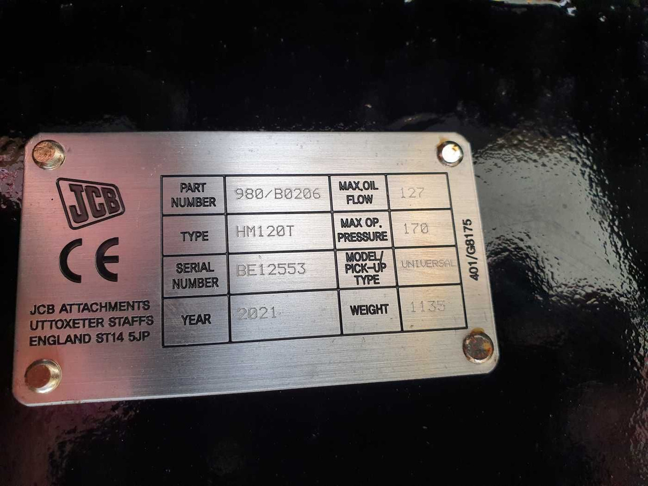 Hydraulikhammer für Baumaschine JCB HM120T / Hydraulikhammer / MS21 / 12-18 to: das Bild 11