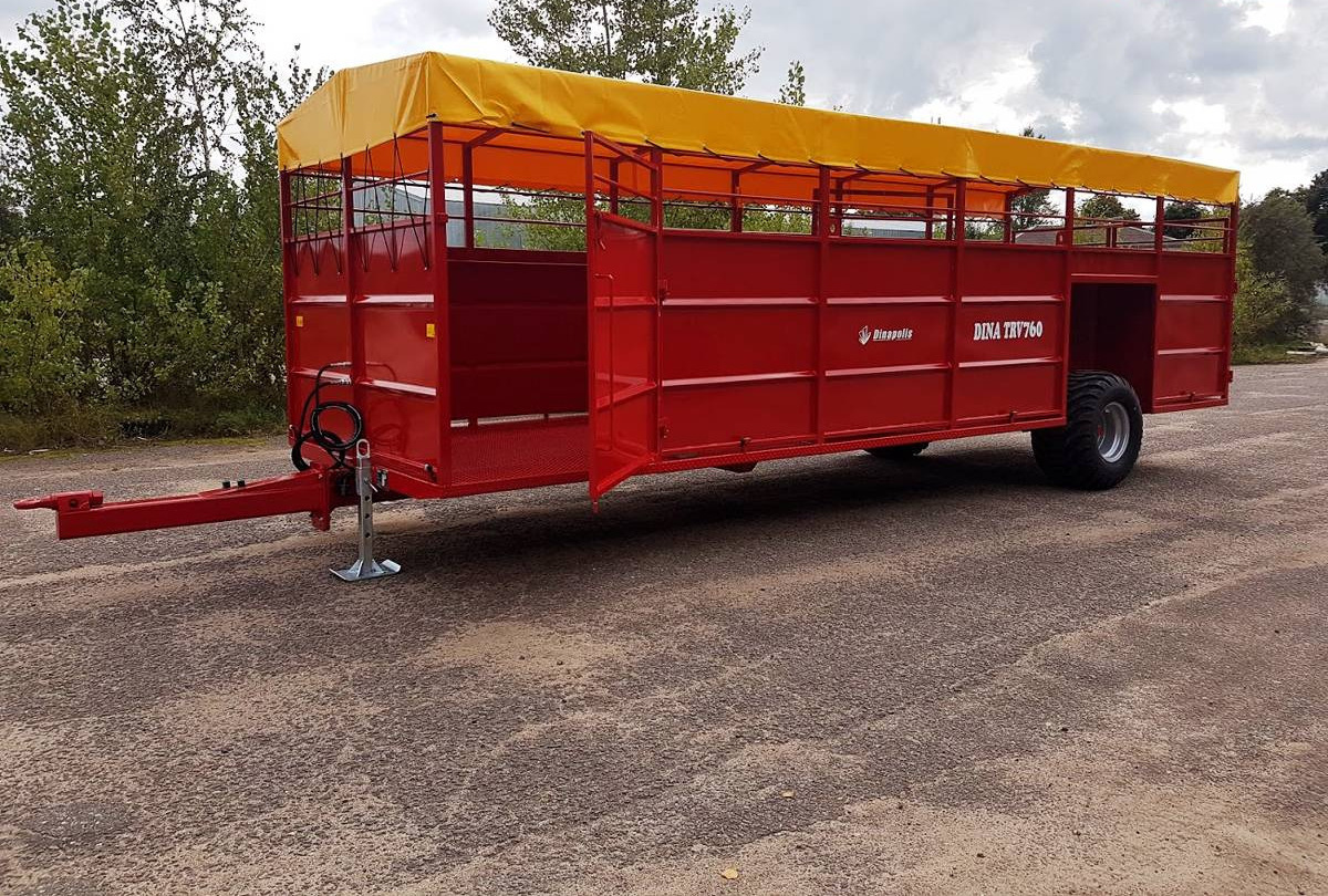 Dinapolis przyczepa do przewozu bydła TRV 760 - Tiertransporter Anhänger: das Bild 1 Dinapolis przyczepa do przewozu bydła TRV 760 - Tiertransporter Anhänger: das Bild 1