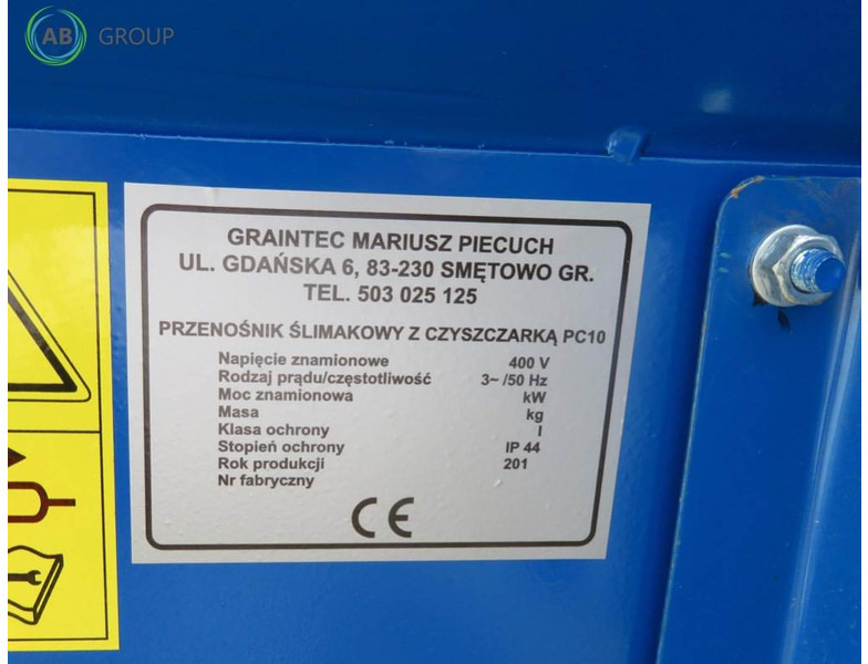 GRAINTEC przenośnik ślimakowy z czyszczarką PC 10 - Fördertechnik: das Bild 2 GRAINTEC przenośnik ślimakowy z czyszczarką PC 10 - Fördertechnik: das Bild 2