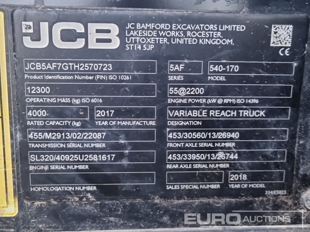 Teleskoplader 2017 JCB 540-170: das Bild 36
