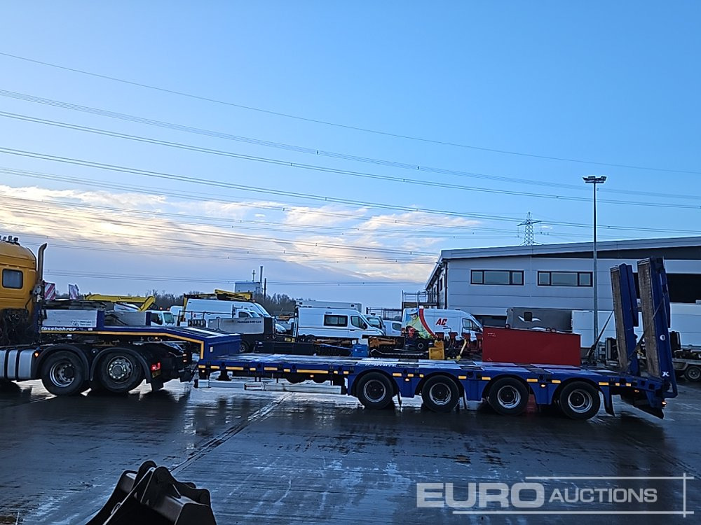 2017 Kassbohrer 4 Axle Extendable Stepframe Low Loader Trailer, 1 Rear Stear Axle, Out Riggers, Hydraulic Fliptoe Ramps - Tieflader Auflieger: das Bild 2 2017 Kassbohrer 4 Axle Extendable Stepframe Low Loader Trailer, 1 Rear Stear Axle, Out Riggers, Hydraulic Fliptoe Ramps - Tieflader Auflieger: das Bild 2