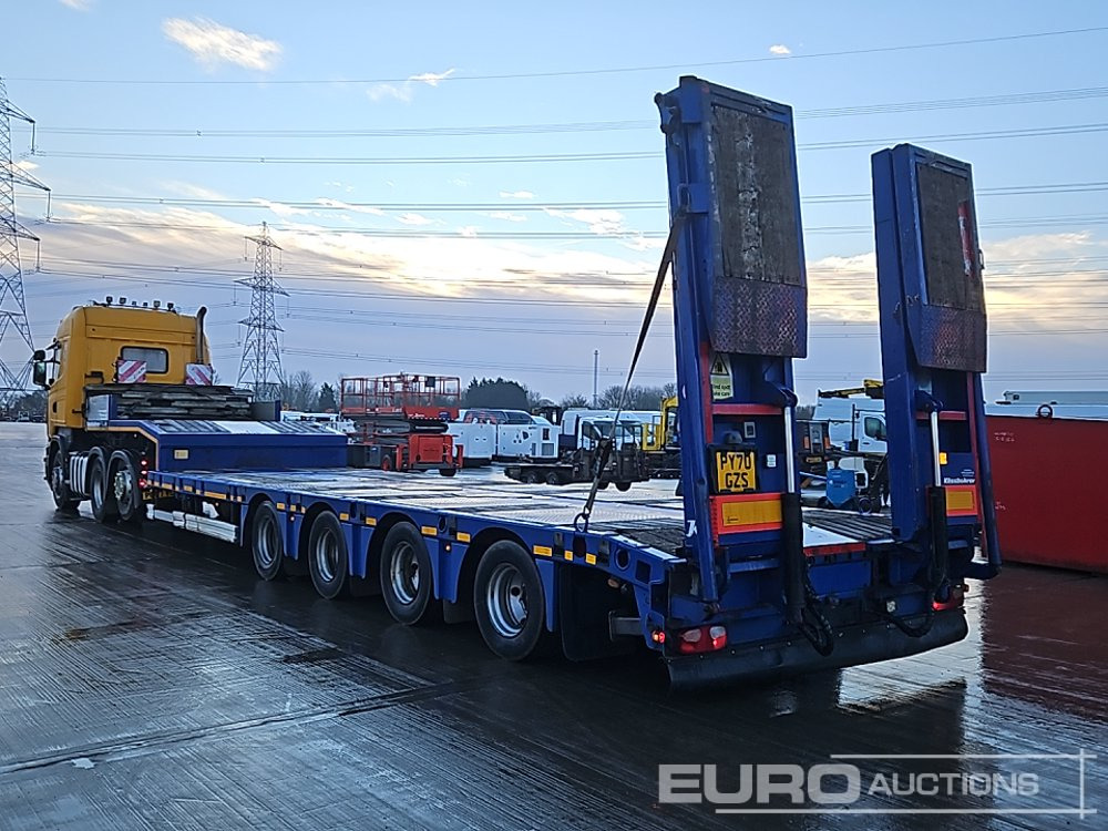 2017 Kassbohrer 4 Axle Extendable Stepframe Low Loader Trailer, 1 Rear Stear Axle, Out Riggers, Hydraulic Fliptoe Ramps - Tieflader Auflieger: das Bild 3 2017 Kassbohrer 4 Axle Extendable Stepframe Low Loader Trailer, 1 Rear Stear Axle, Out Riggers, Hydraulic Fliptoe Ramps - Tieflader Auflieger: das Bild 3