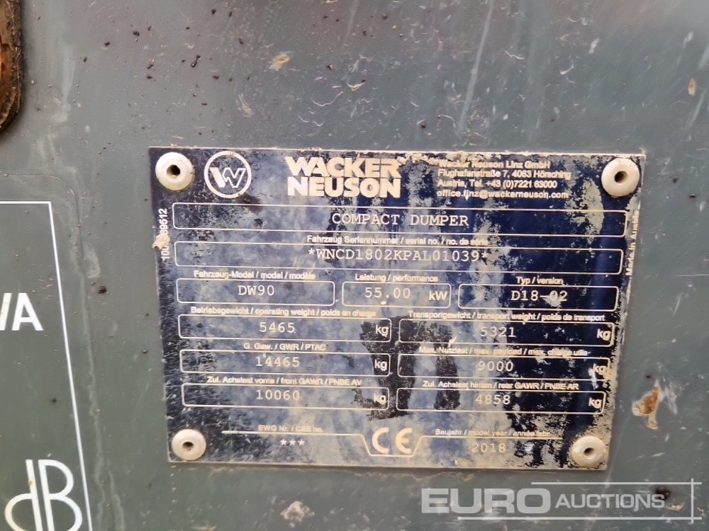 Mini-Kipper 2018 Wacker Neuson DW90: das Bild 42
