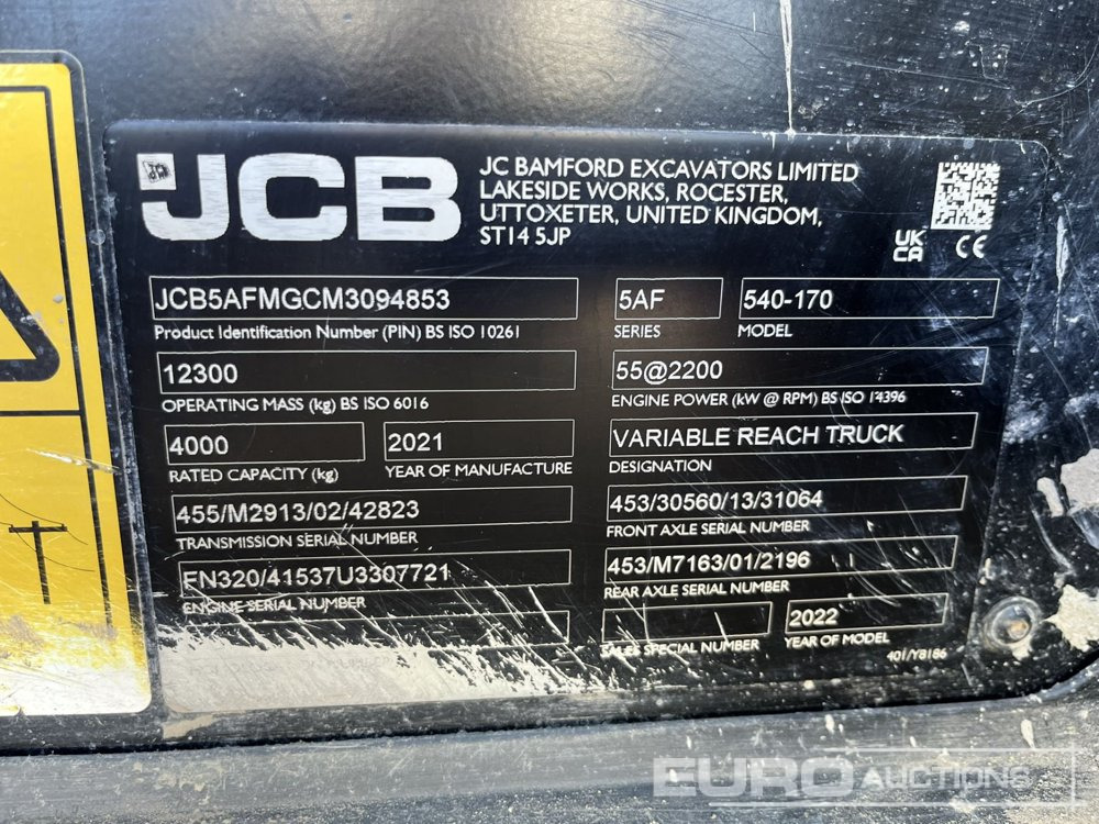 2022 JCB 540-170 - Teleskoplader: das Bild 5 2022 JCB 540-170 - Teleskoplader: das Bild 5