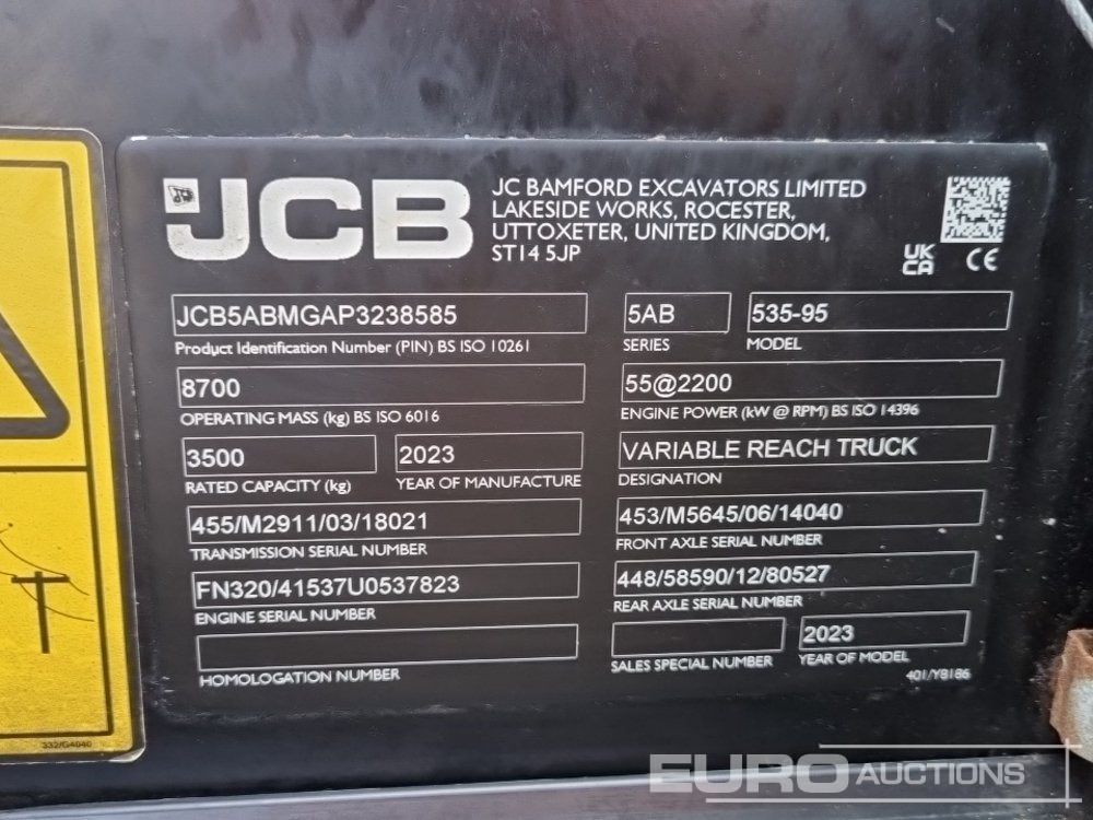 Teleskoplader 2023 JCB 535-95: das Bild 39