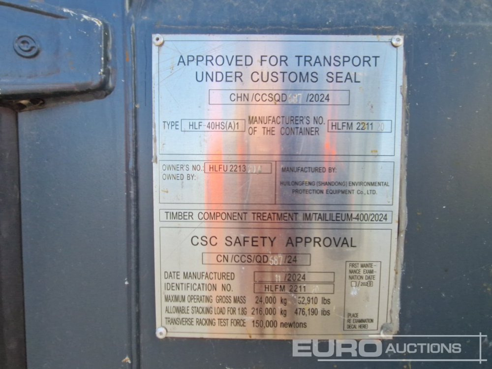 Seecontainer 40ft HC Container, 4 Side Doors, 1 End Door (Cannot Be Reconsigned): das Bild 12