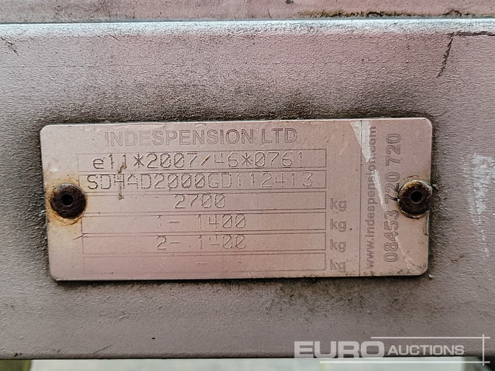 Baumaschinenanhänger Indespension 2.7 Ton: das Bild 24