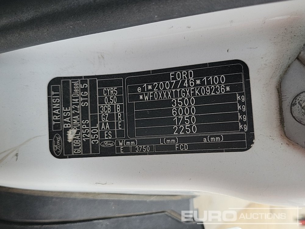 Kommunal-/ Sonderfahrzeug, Transporter 2015 Ford Transit 350: das Bild 44
