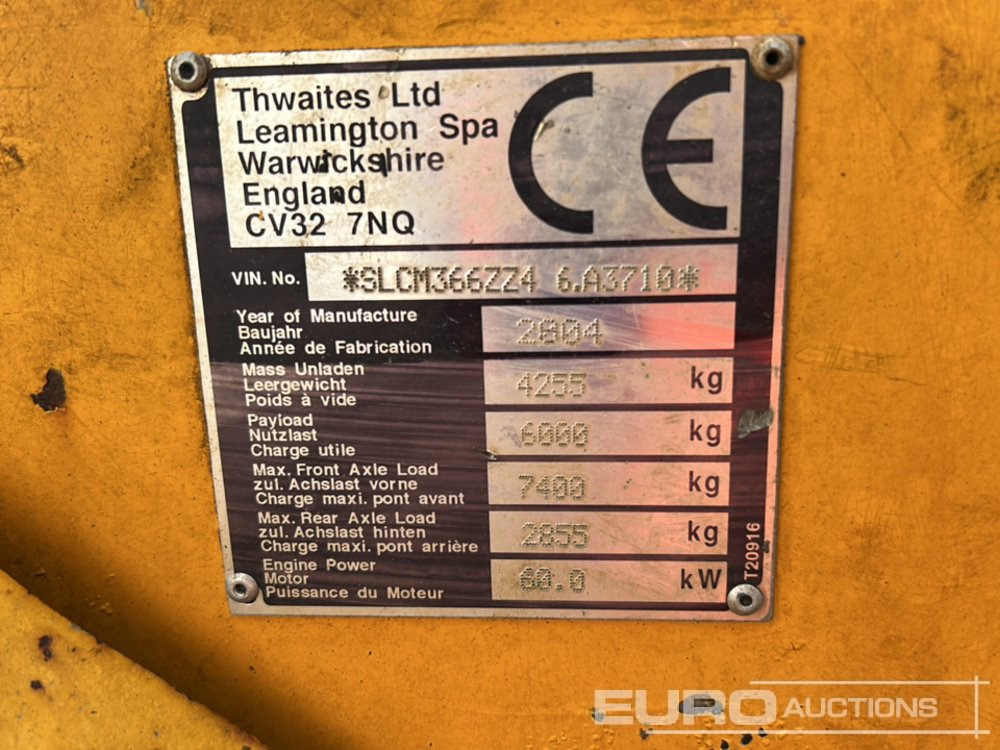 Thwaites 6 Ton Swivel Skip - Mini-Kipper: das Bild 5 Thwaites 6 Ton Swivel Skip - Mini-Kipper: das Bild 5