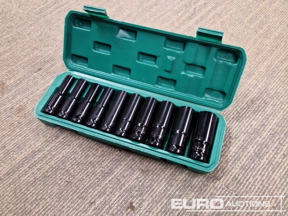 Unused 1/2" Deep Socket Set 10Pcs 10-24mm - Werkstattgerät: das Bild 1 Unused 1/2" Deep Socket Set 10Pcs 10-24mm - Werkstattgerät: das Bild 1