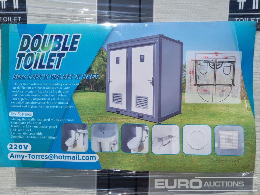 Unused 2025 220V Double Toilet Block (Cannot Be Reconsigned) - Seecontainer: das Bild 1 Unused 2025 220V Double Toilet Block (Cannot Be Reconsigned) - Seecontainer: das Bild 1