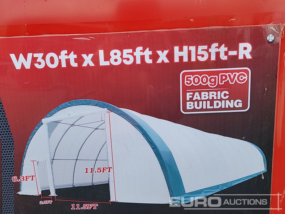 Unused 2025 30x85x15 PVC Dome Storage Shelter (Cannot Be Reconsigned) - Seecontainer: das Bild 1 Unused 2025 30x85x15 PVC Dome Storage Shelter (Cannot Be Reconsigned) - Seecontainer: das Bild 1
