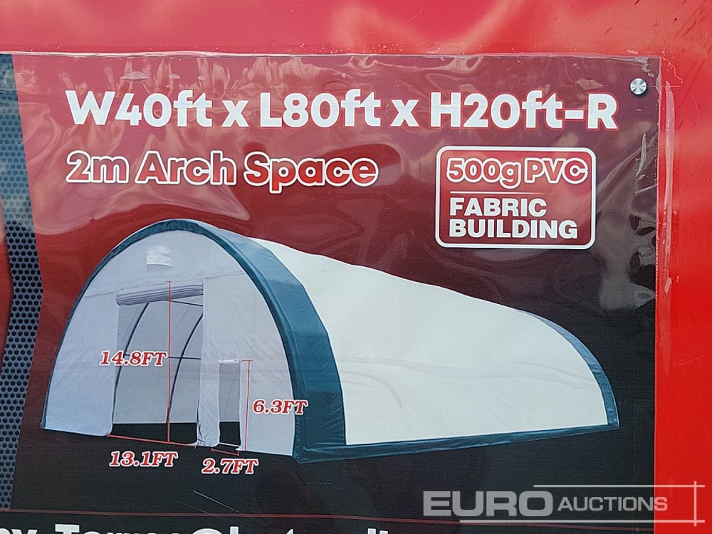 Unused 2025 40x80x20 PVC Dome Storage Shelter (2 Boxes) (Cannot Be Reconsigned) - Seecontainer: das Bild 1 Unused 2025 40x80x20 PVC Dome Storage Shelter (2 Boxes) (Cannot Be Reconsigned) - Seecontainer: das Bild 1