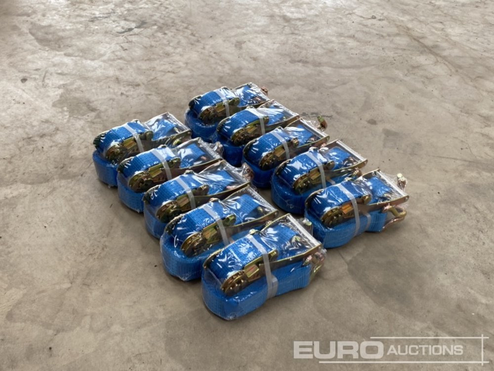 Unused 5 Ton x 10m Ratchet Straps (10 of) - Werkstattgerät: das Bild 1 Unused 5 Ton x 10m Ratchet Straps (10 of) - Werkstattgerät: das Bild 1