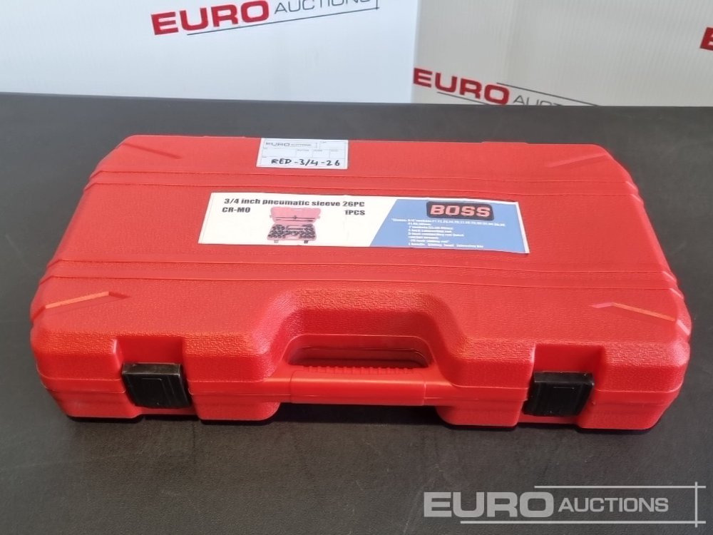 Unused Boss 3/4" 26pc Heavy Duty Pneumatic Socket Set, 4" Connecting Rod, 8" Connecting Rod Quick Ratchet Wrench, 20" Sliding Road, L Handle Sliding Head Extension Bar - Baugeräte: das Bild 2 Unused Boss 3/4" 26pc Heavy Duty Pneumatic Socket Set, 4" Connecting Rod, 8" Connecting Rod Quick Ratchet Wrench, 20" Sliding Road, L Handle Sliding Head Extension Bar - Baugeräte: das Bild 2