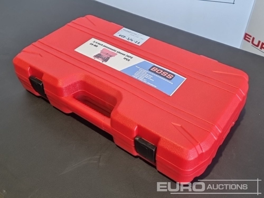 Unused Boss 3/4" 26pc Heavy Duty Pneumatic Socket Set, 4" Connecting Rod, 8" Connecting Rod Quick Ratchet Wrench, 20" Sliding Road, L Handle Sliding Head Extension Bar - Baugeräte: das Bild 3 Unused Boss 3/4" 26pc Heavy Duty Pneumatic Socket Set, 4" Connecting Rod, 8" Connecting Rod Quick Ratchet Wrench, 20" Sliding Road, L Handle Sliding Head Extension Bar - Baugeräte: das Bild 3