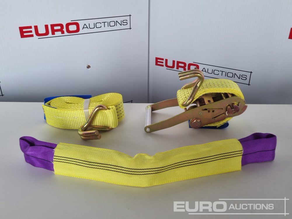 Baugeräte Unused Boss 4M x 50mm 5 Ton Ratchet Straps with Sling (4 of): das Bild 29