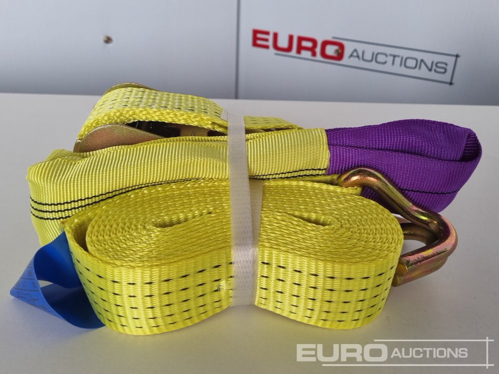 Baugeräte Unused Boss 4M x 50mm 5 Ton Ratchet Straps with Sling (4 of): das Bild 7