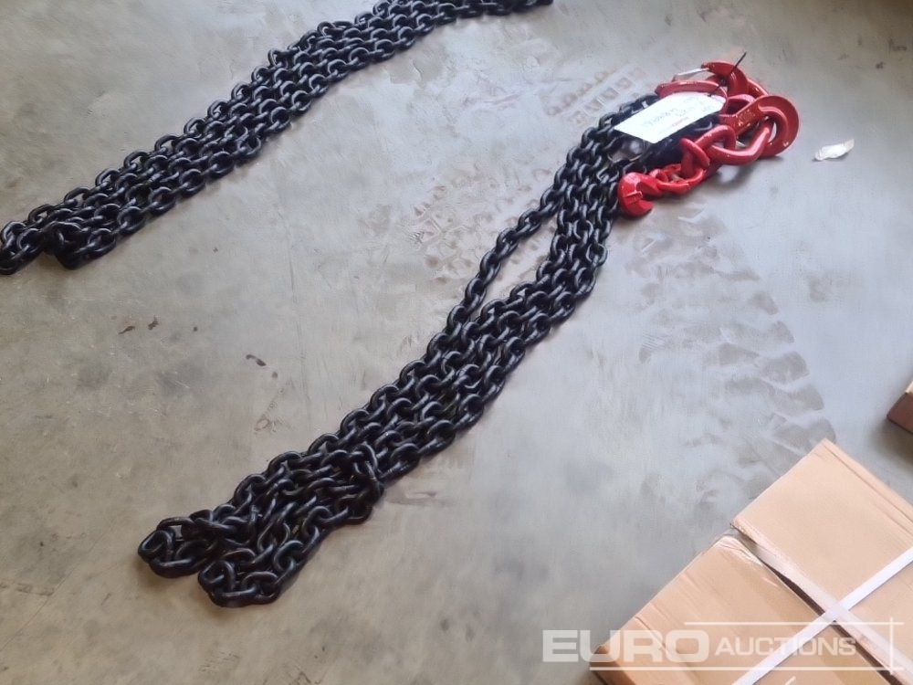 Unused Rydam Universal LTD 10mm Grade 80 2.5m Chain Brothers with Master Link Assembly, Shorteners & Clevis Sling Hooks - Baugeräte: das Bild 1 Unused Rydam Universal LTD 10mm Grade 80 2.5m Chain Brothers with Master Link Assembly, Shorteners & Clevis Sling Hooks - Baugeräte: das Bild 1