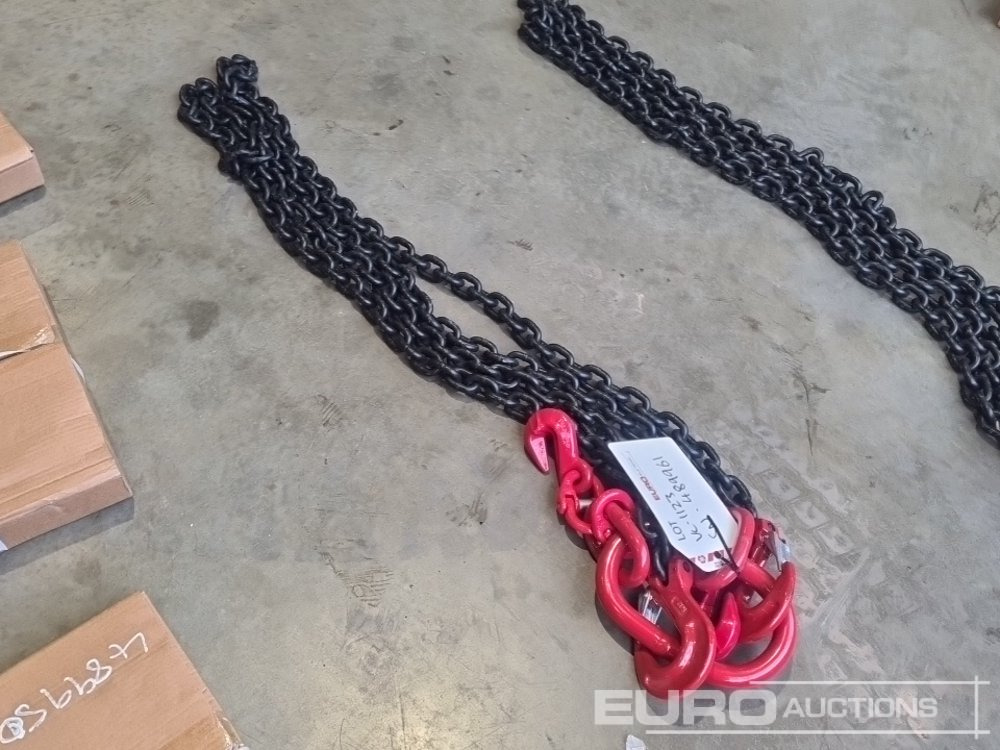 Unused Rydam Universal LTD 10mm Grade 80 2.5m Chain Brothers with Master Link Assembly, Shorteners & Clevis Sling Hooks - Baugeräte: das Bild 2 Unused Rydam Universal LTD 10mm Grade 80 2.5m Chain Brothers with Master Link Assembly, Shorteners & Clevis Sling Hooks - Baugeräte: das Bild 2