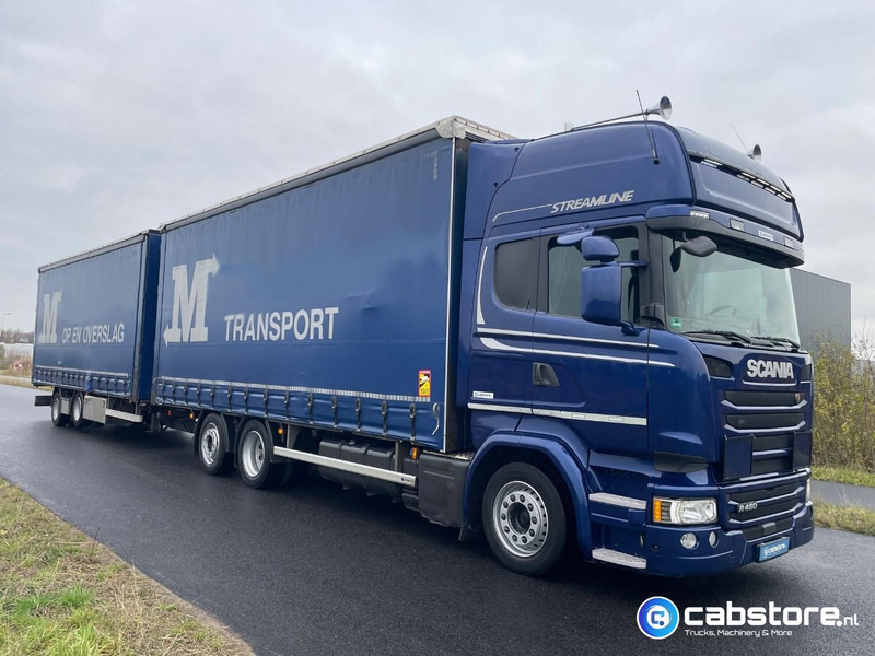 Scania R450 LB6X2MLB Euro 6 - Bouwjaar 2016 - Topline - Doorlaad-volume combi+ Wecon Middenas aanhangwagen - Good condition - Plane LKW: das Bild 1 Scania R450 LB6X2MLB Euro 6 - Bouwjaar 2016 - Topline - Doorlaad-volume combi+ Wecon Middenas aanhangwagen - Good condition - Plane LKW: das Bild 1