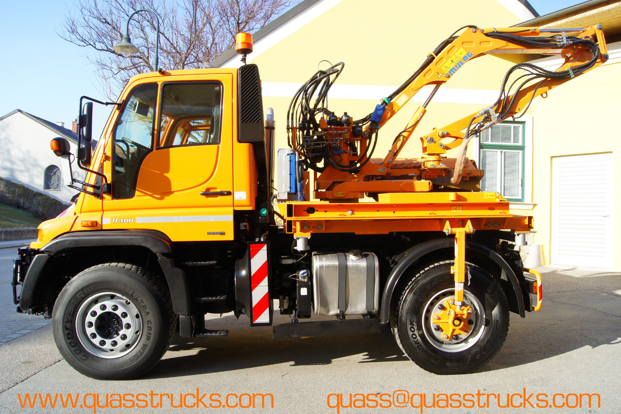 MERCEDES-BENZ Unimog U 400/Hydrostat/Mähtür +MULAG MHU 800 - Kommunal-/ Sonderfahrzeug: das Bild 3 MERCEDES-BENZ Unimog U 400/Hydrostat/Mähtür +MULAG MHU 800 - Kommunal-/ Sonderfahrzeug: das Bild 3