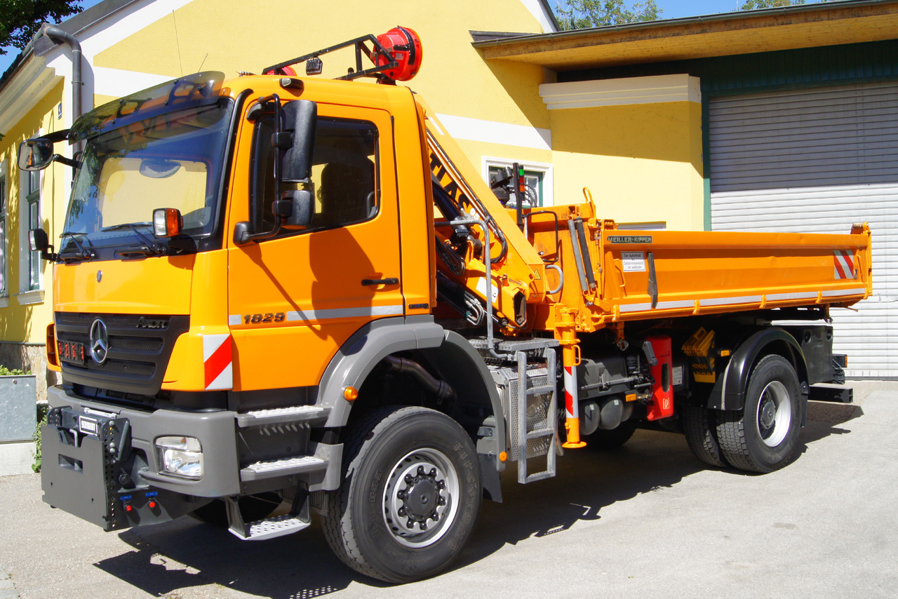 MERCEDES-BENZ AXOR 1829 4x4/EURO 5/ATLAS 65.2/MEILLER/Winterdienst - Kipper, Autokran: das Bild 2 MERCEDES-BENZ AXOR 1829 4x4/EURO 5/ATLAS 65.2/MEILLER/Winterdienst - Kipper, Autokran: das Bild 2