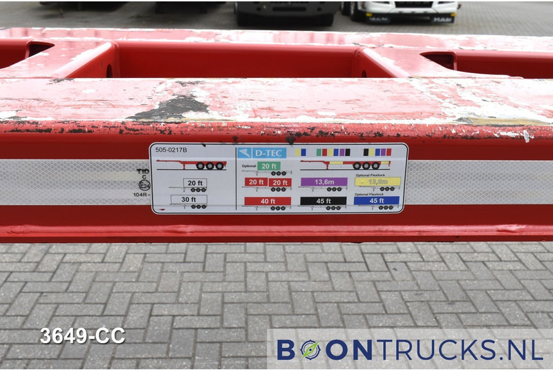 Container/ Wechselfahrgestell Auflieger D-Tec FLEXITRAILER | 2x20-30-40-45ft HC * 2x LIFT AXLE * 2x EXTENDABLE * NL TRAILER * APK 09-2026: das Bild 15