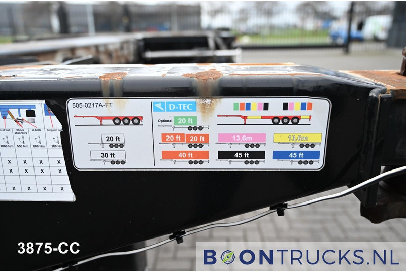 Container/ Wechselfahrgestell Auflieger D-Tec FLEXITRAILER LS | 2x20-30-40-45ft HC * 2x LIFTAS * BPW / SCHIJF * APK 01-2027: das Bild 13 Container/ Wechselfahrgestell Auflieger D-Tec FLEXITRAILER LS | 2x20-30-40-45ft HC * 2x LIFTAS * BPW / SCHIJF * APK 01-2027: das Bild 13