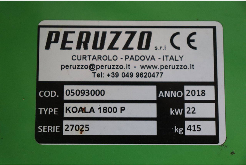 Anbauteil, Zustand - NEU Peruzzo Koala 1600 P: das Bild 17