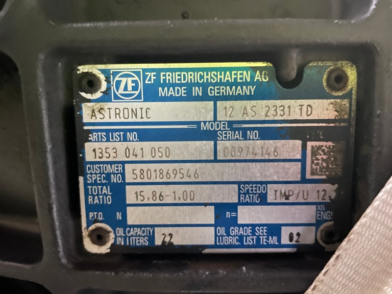 CUTIE DE VITEZE IVECO AUTOMATA CU RETARDER 12 AS 2331 TD R=15,86-1,00 5801869546 - Getriebe für LKW: das Bild 5 CUTIE DE VITEZE IVECO AUTOMATA CU RETARDER 12 AS 2331 TD R=15,86-1,00 5801869546 - Getriebe für LKW: das Bild 5