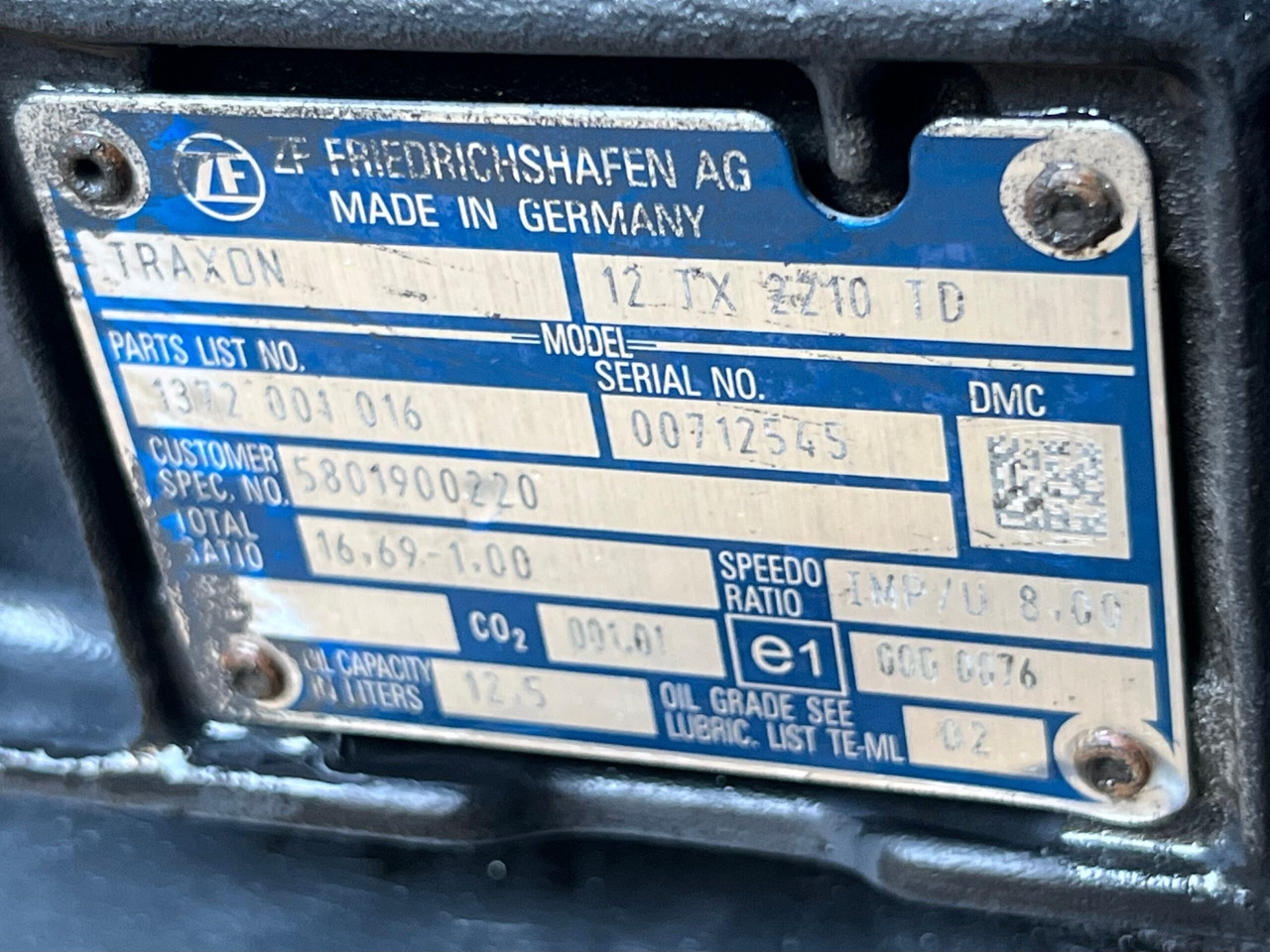 CUTIE DE VITEZE TRAXON FARA INTARDER IVECO 12TX 2210 TD R=16,69-1,00 5801900220 - Getriebe für LKW: das Bild 3 CUTIE DE VITEZE TRAXON FARA INTARDER IVECO 12TX 2210 TD R=16,69-1,00 5801900220 - Getriebe für LKW: das Bild 3