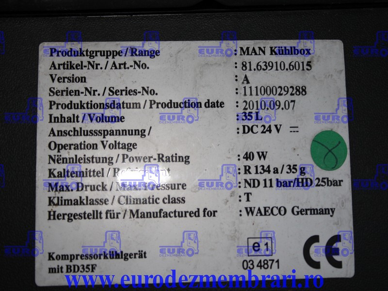 FRIGIDER MAN TGA TGX 81.63910.6015, 81.63910.6022, 81.63910.6024, 81.63910.6032 - Fahrerhaus und Interieur für LKW: das Bild 3 FRIGIDER MAN TGA TGX 81.63910.6015, 81.63910.6022, 81.63910.6024, 81.63910.6032 - Fahrerhaus und Interieur für LKW: das Bild 3