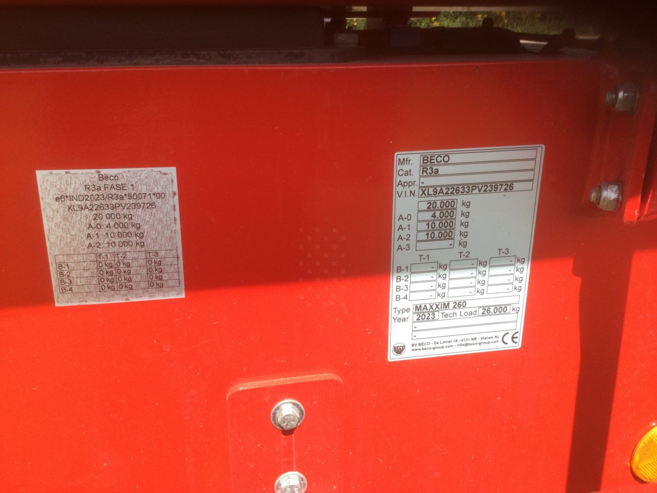 Beco Maxxim 260 - Kipper Anhänger: das Bild 5 Beco Maxxim 260 - Kipper Anhänger: das Bild 5