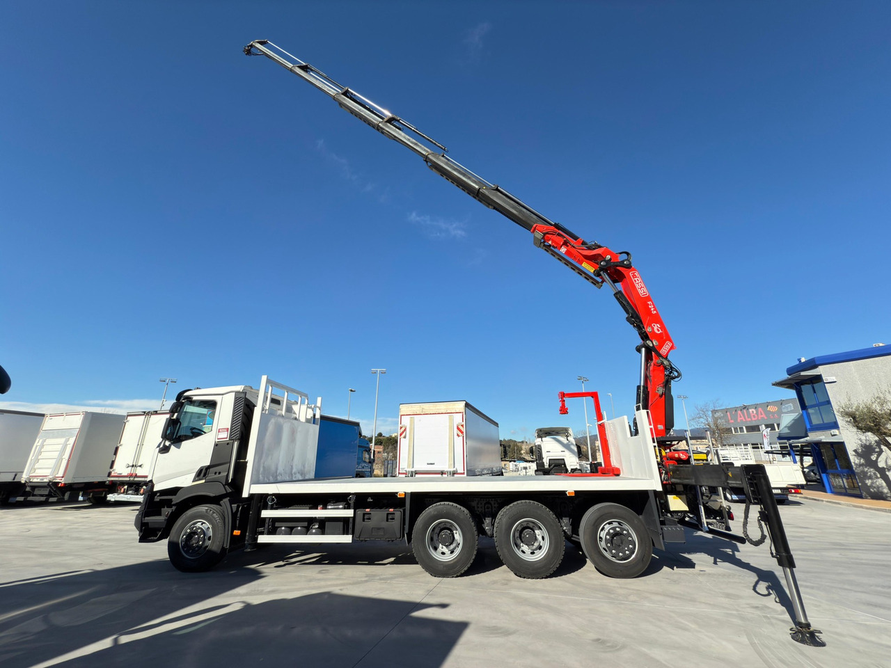 Pritsche LKW, Autokran RENAULT C460 E6 (Platform): das Bild 8