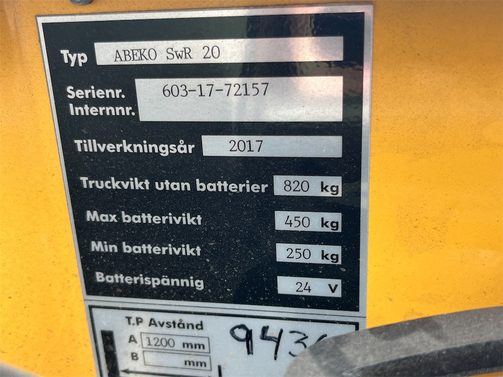 Niederhubwagen Abeko SWR20: das Bild 24